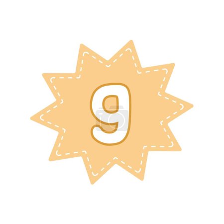 Ilustración de Insignia que resalta una g minúscula. - Imagen libre de derechos