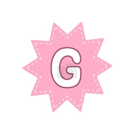 Illustration for Logo or badge of uppercase letter G. - Royalty Free Image
