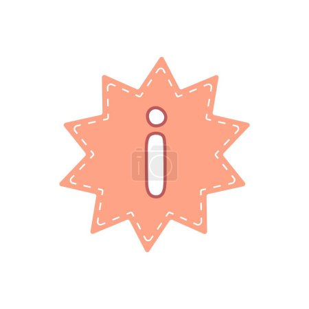 Illustration for Colorful badge designed for lowercase i. - Royalty Free Image