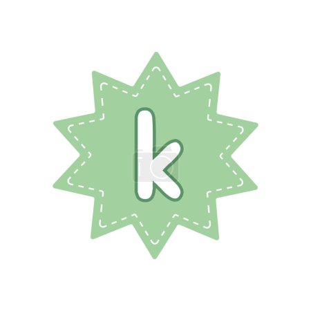 Ilustración de Insignia única de letra pequeña k. - Imagen libre de derechos