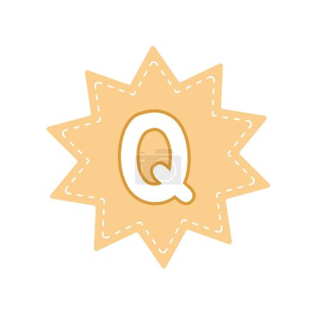 Ilustración de Atractivo logotipo creado para la letra mayúscula Q. - Imagen libre de derechos