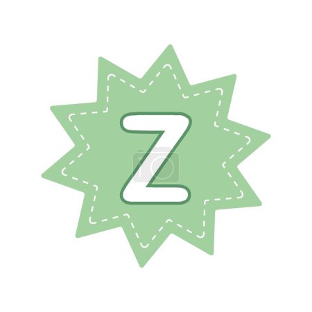 Ilustración de Insignia de diseñador colorido para mayúsculas Z. - Imagen libre de derechos