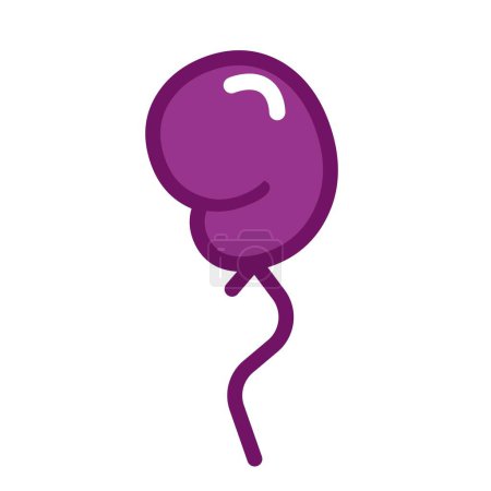 Illustration for Comma symbol symbolized by balloon. - Royalty Free Image