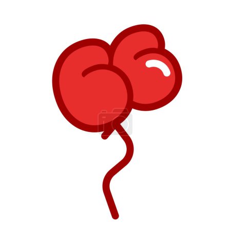 Illustration for Quotation mark balloon as party decor. - Royalty Free Image