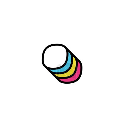 Classic vibe in multicolored dot symbol.