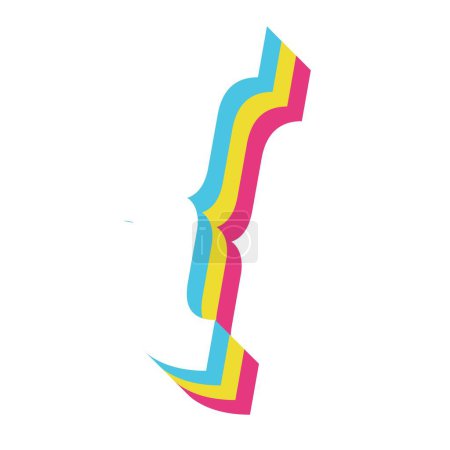 Ilustración de Patrón de arco iris utilizado en soporte abierto rizado. - Imagen libre de derechos