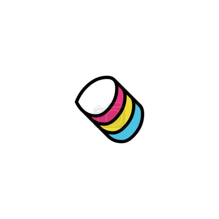 Ilustración de Símbolo de punto en patrón de colores. - Imagen libre de derechos