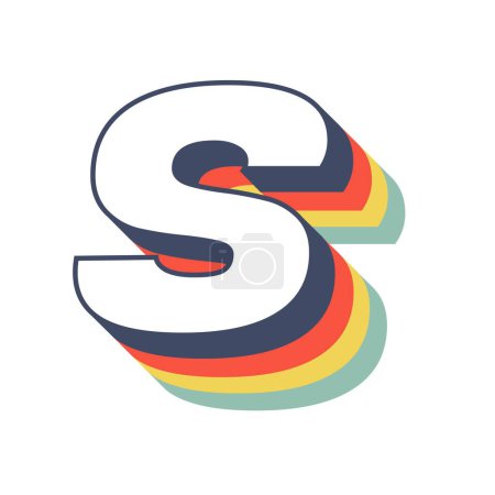 Photo for Stylish lowercase s with a rainbow theme. - Royalty Free Image