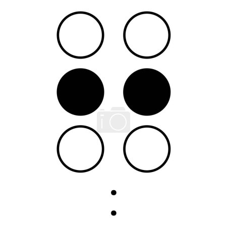 Ilustración de Una representación táctil del símbolo del colon. - Imagen libre de derechos
