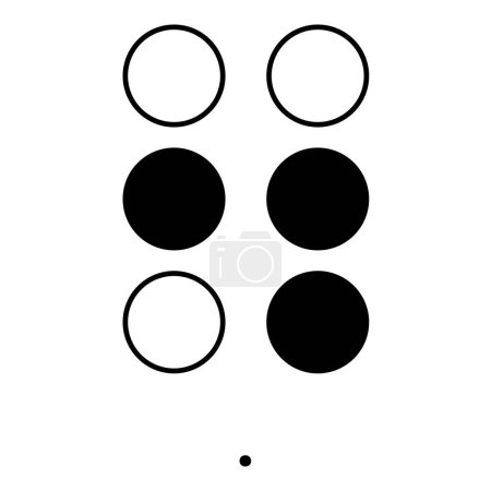 Describing the dot symbol in braille language.