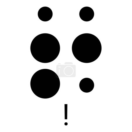 Illustration for An exclamation point written in braille. - Royalty Free Image
