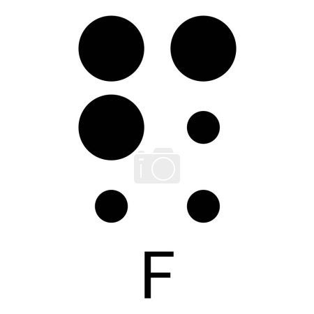 Foto de Versión en braille del alfabeto F. - Imagen libre de derechos