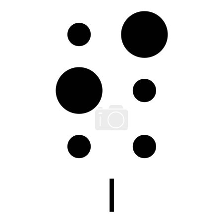 Illustration for Braille version of the letter I. - Royalty Free Image