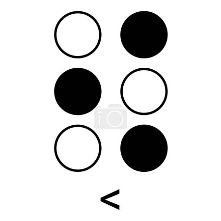 Foto de Indicación inferior al símbolo en lengua braille. - Imagen libre de derechos