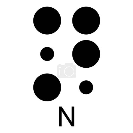 Foto de Alfabeto N en forma de escritura braille. - Imagen libre de derechos