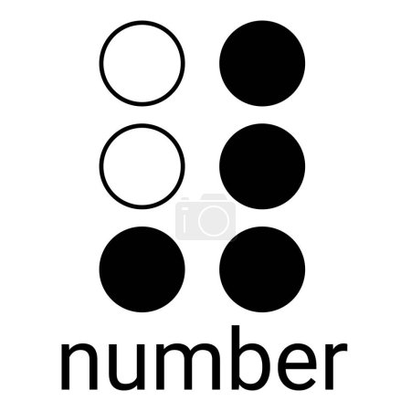 Ilustración de El siguiente número representado en braille. - Imagen libre de derechos
