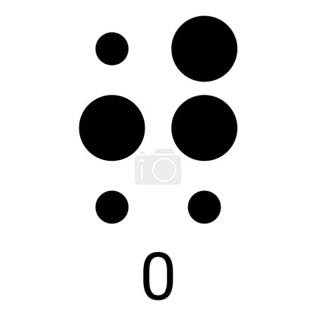 Foto de Braille utiliza puntos elevados para identificar el número. - Imagen libre de derechos