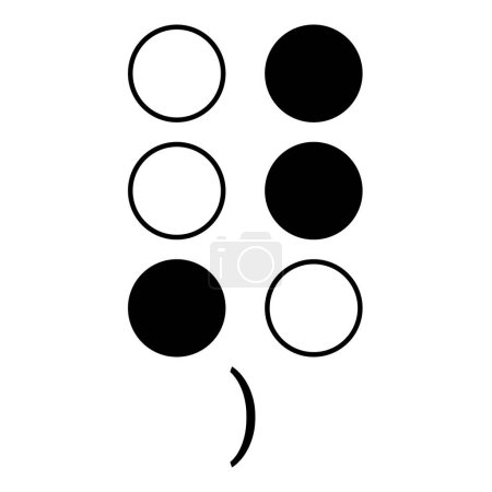 Ilustración de Símbolo de soporte cerrado representado usando el método táctil. - Imagen libre de derechos