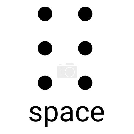Ilustración de Script de puntos elevado para la identificación del espacio. - Imagen libre de derechos