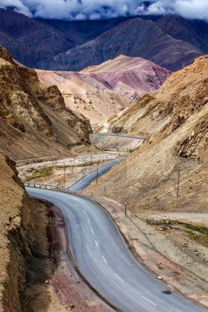 Photo for Srinagar Leh national highway NH-1 road in Himalayas. Ladakh, India - Royalty Free Image