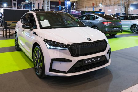 Photo for Lisbon, Portugal - May 12, 2023: SKODA Enyaq iV electric car on display at ECAR SHOW - Hybrid and Electric Motor Show - Royalty Free Image