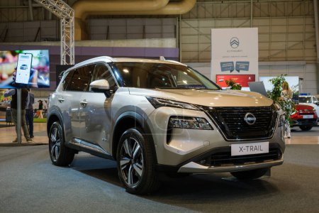 Photo for Lisbon, Portugal - May 12, 2023: Nissan X-TRAIL e-4ORCE electric car on display at ECAR SHOW - Hybrid and Electric Motor Show - Royalty Free Image