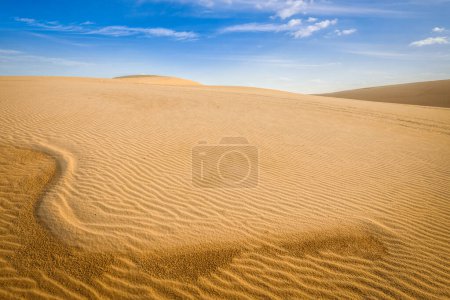 Téléchargez les photos : Dunes de sable blanc désert au lever du soleil, Mui Ne, Vietnam - en image libre de droit