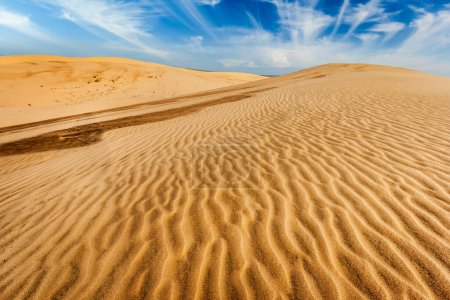 Téléchargez les photos : Dunes de sable du désert au lever du soleil, Mui Ne, Vietnam - en image libre de droit