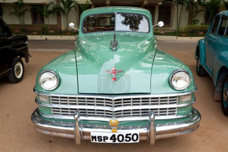 Photo for CHENNAI - INDIA - JULY 24, 2011: Chrysler (retro vintage car) on Heritage Car Rally 2011 of Madras Heritage Motoring Club at Egmore on July 24, 2011 in Chennai, India - Royalty Free Image