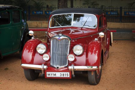 Photo for CHENNAI - INDIA - JULY 24, 2011: Ryley (retro vintage car) on Heritage Car Rally 2011 of Madras Heritage Motoring Club at Egmore on July 24, 2011 in Chennai, India - Royalty Free Image
