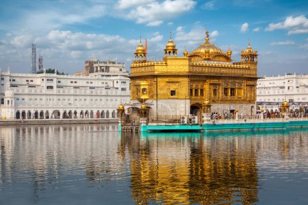 Photo for Sikh gurdwara Golden Temple (Harmandir Sahib). Holy place of Sikhism. Amritsar, Punjab, India - Royalty Free Image