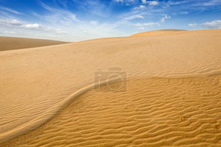 Photo for White sand dunes on sunrise, Mui Ne, Vietnam - Royalty Free Image