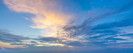 Photo for Beautiful dramatic scenic sunset sky background - Royalty Free Image