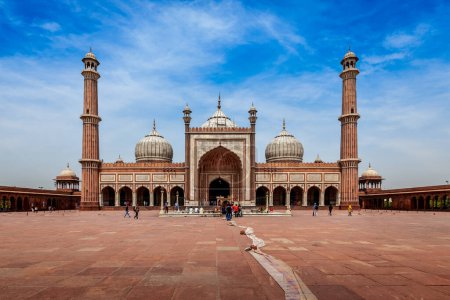 Jama Masjid - la plus grande mosquée musulmane en Inde. Delhi, Inde
