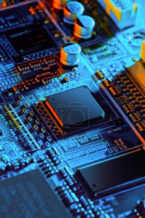 Photo for Electronic circuit board close up. - Royalty Free Image