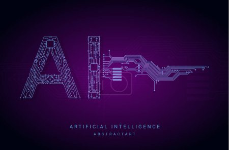 Téléchargez les photos : Logo de l'intelligence artificielle, icône. Symbole vectoriel AI - en image libre de droit