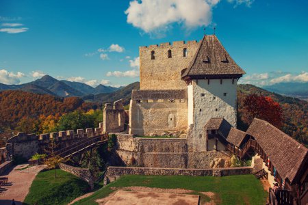 Photo for Medieval old castle in Celje city, Slovenia. Travel outdoor touristic background - Royalty Free Image