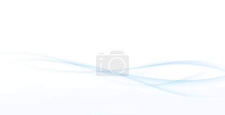 Photo for Blue soft swooshy elegantly bend wavy lines abstract background. Vector illustration - Royalty Free Image