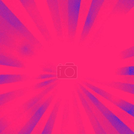 Photo for Comic book halftone radiant abstract background template for custom product placement. Vector illustration - Royalty Free Image