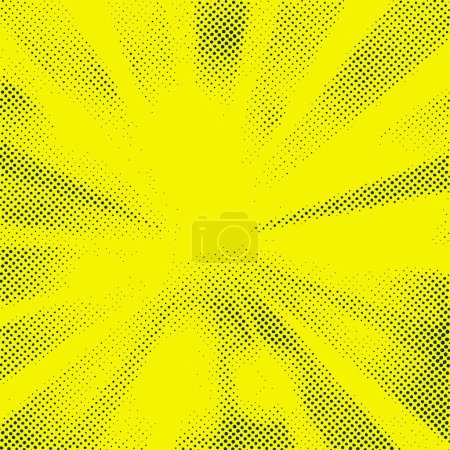 Photo for Yellow abstract pop art background with retro burst comic book effect. Vector illustration - Royalty Free Image