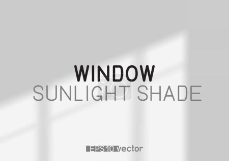 Illustration for Window sunlight shade on light wall room. Sunlights casts gentle shades on lights filled room and creating soothing ambience. Interplay of natural light against wall enhances tranquility space - Royalty Free Image