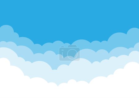 Ilustración de Papel de dibujos animados estilo cielo fondo cuenta con suaves nubes pastel. Su estética caprichosa añade un toque de encanto a la habitación, evocando un ambiente lúdico y de ensueño. - Imagen libre de derechos