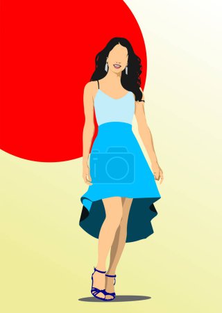 Photo for Young fashion women. Girls. 3d vector  illustration - Royalty Free Image