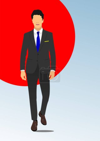 Photo for Young businessman. Vector 3d hand drawn illustration - Royalty Free Image