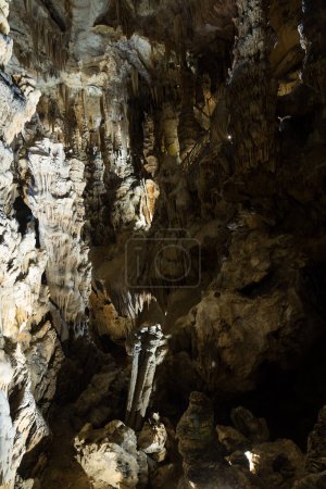 Natural rock formations in Grotte des Demoiselles, Ganges, France