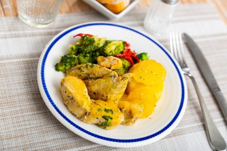 Traditional dish all over the world, made from delicious juicy chicken breast with vegetables