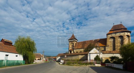 Blick auf die mittelalterliche Festungskirche Valea Viilor, Rumänien