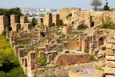Ruinen des Hauses Hannibal bei den Ausgrabungen in Karthago