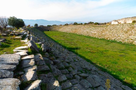 Roman stadium ruins at Aphrodisias ancient city in Aydin Province, Turkey
