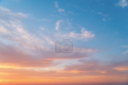 Colorful sky on the sunset. Sky background nature.